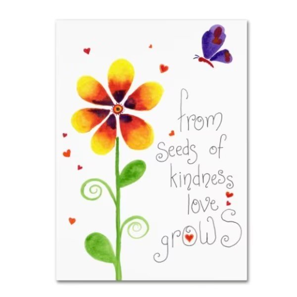 Jennifer Nilsson 'Seeds of Kindness' Canvas Art, 14x19, Trademark Fine Art, Mfr#: ALI3109-C1419GG